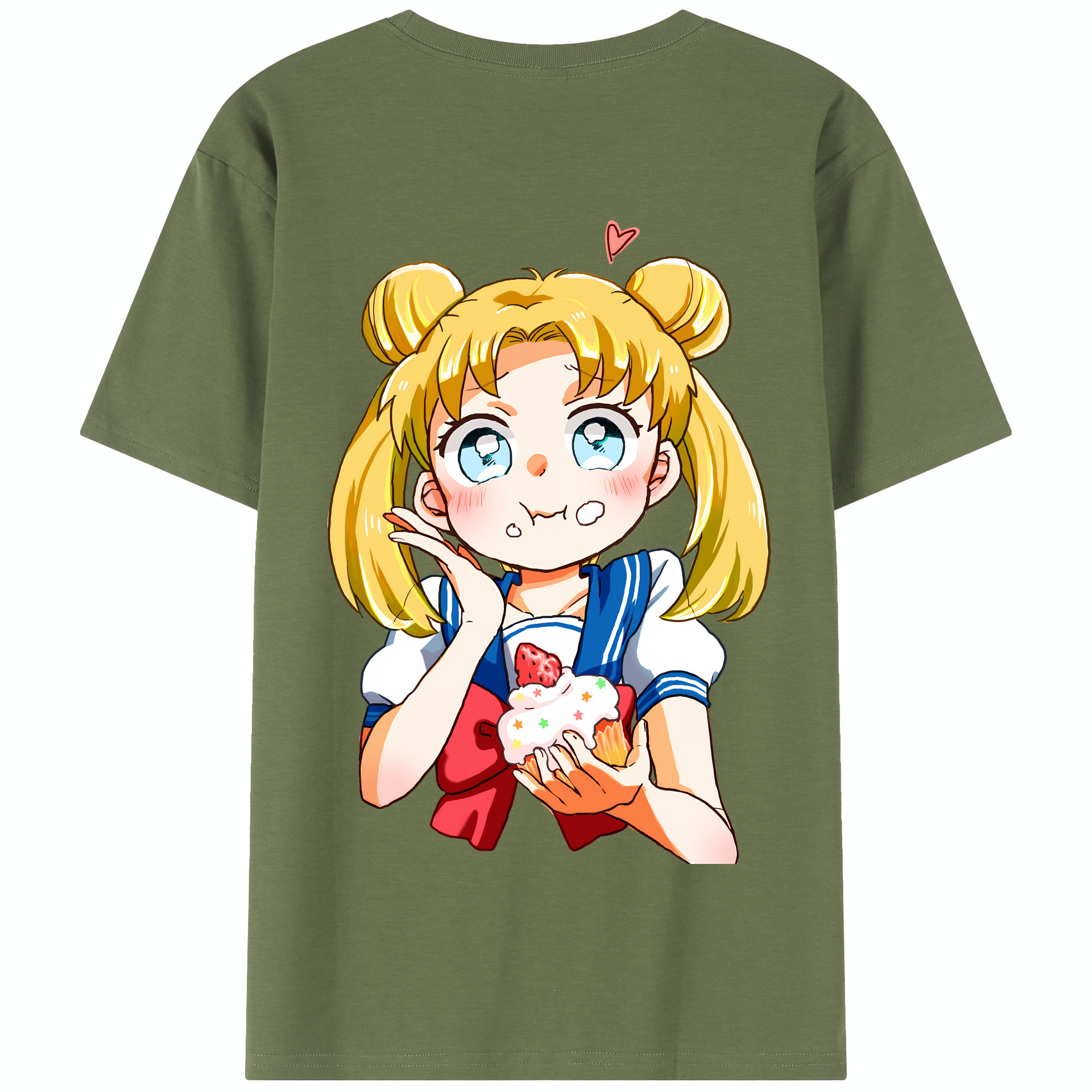 （画像用） 美少女戦士セーラームーン 愛野 美奈子 あいの みなこ Sailor Moon Aino Minako 綿100％半袖Tシャツ（背面プリント）